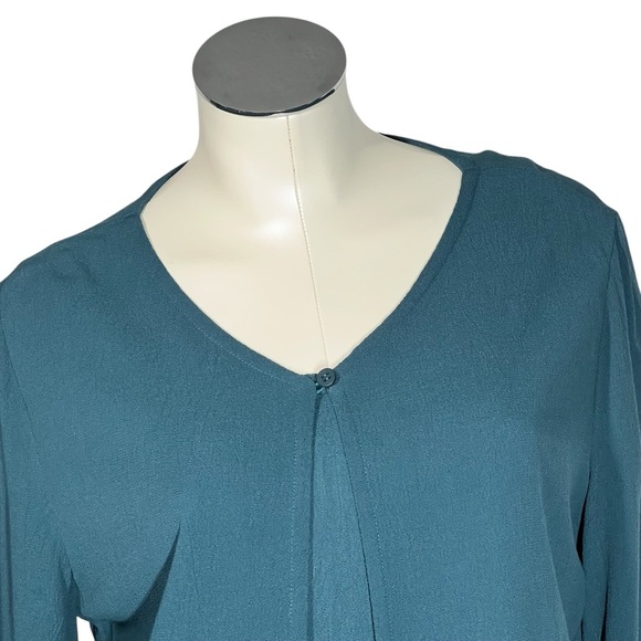 EILEEN FISHER Teal Green Two Piece Cami Cardigan Set Women's Size PS - Picture 4 of 16